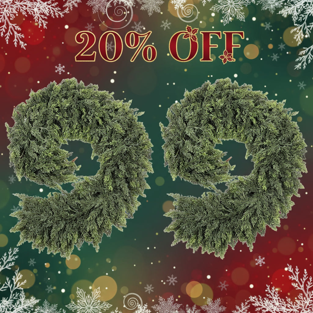 6Ft Pinegarland for Christmas Artificial Cedar Garlands Denses Real-Touch Wreath Ornament for Holiday Fireplace Table Home Decor